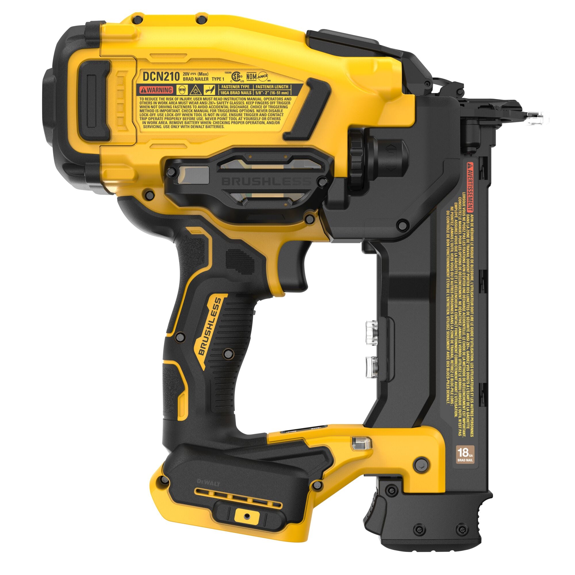 DEWALT DCN210B 20V XR Brad Nailer 18GA (Tool Only)