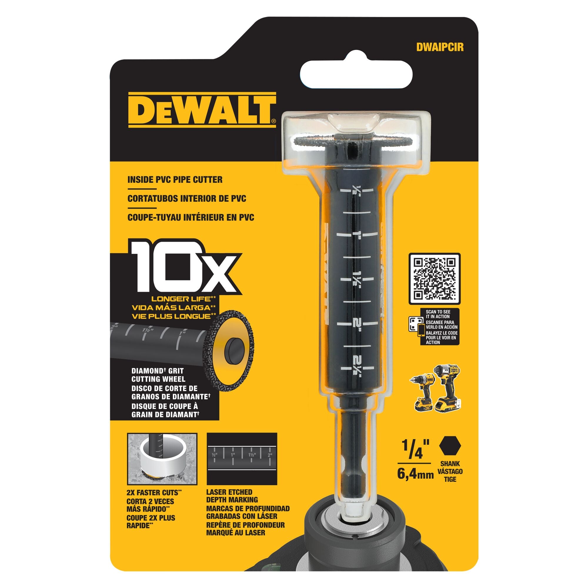 DEWALT DWAIPCIR IMPACT CONNECT™ Inside PVC Pipe Cutter