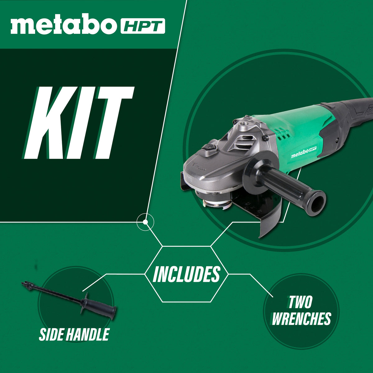Metabo HPT G18STM 7 Inch 15 Amp Trigger Switch Angle Grinder