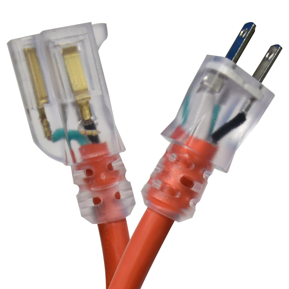 Toolway 50 ft. 12/3 SJTW Lighted Single Tap Outdoor Extension Cord