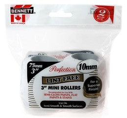 BENNETT 3in 10mm Lint Free High Pile Refill 2 Pack