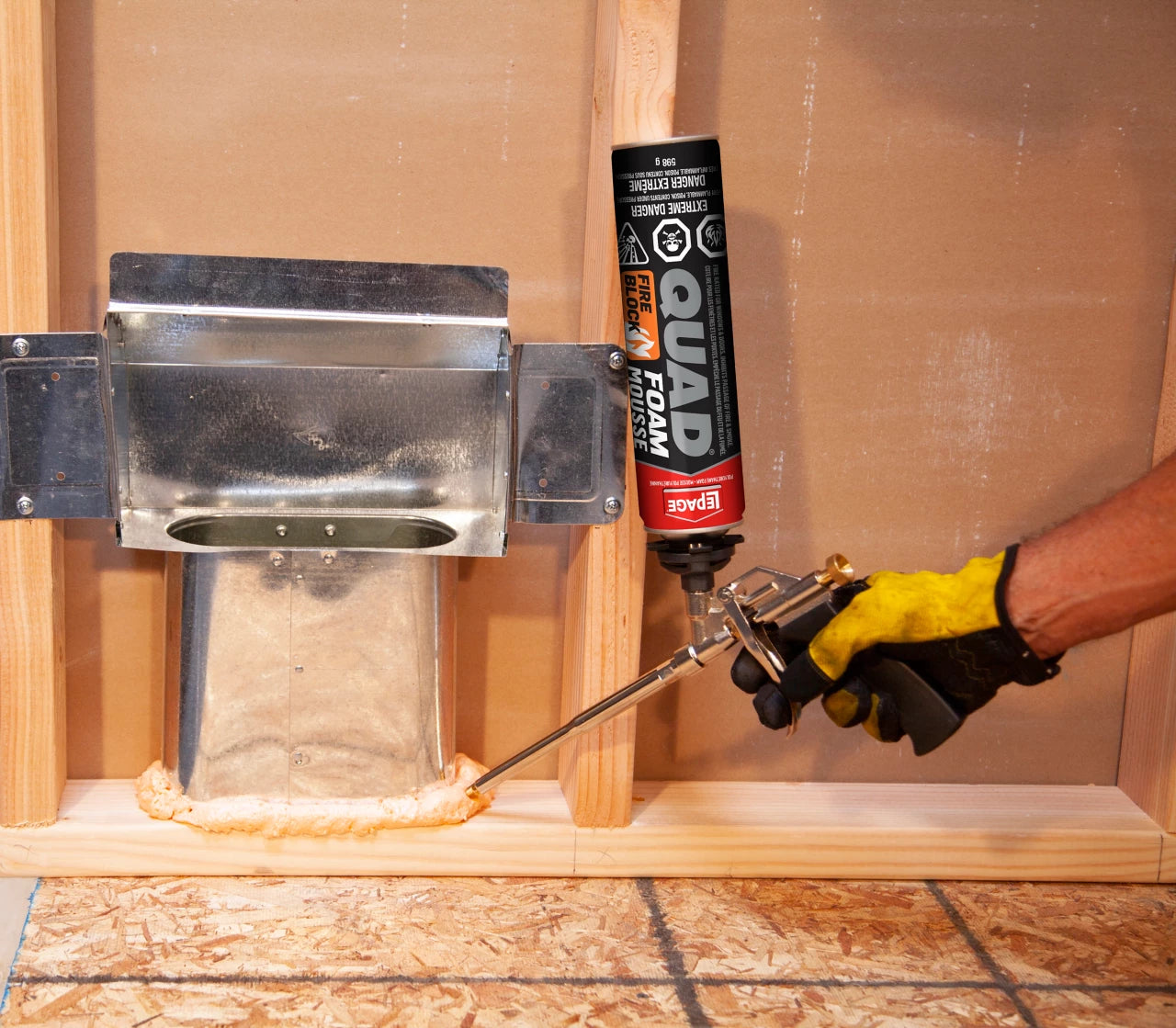 LePage 2900735 Quad Fire Block Spray Foam Insulation 598G