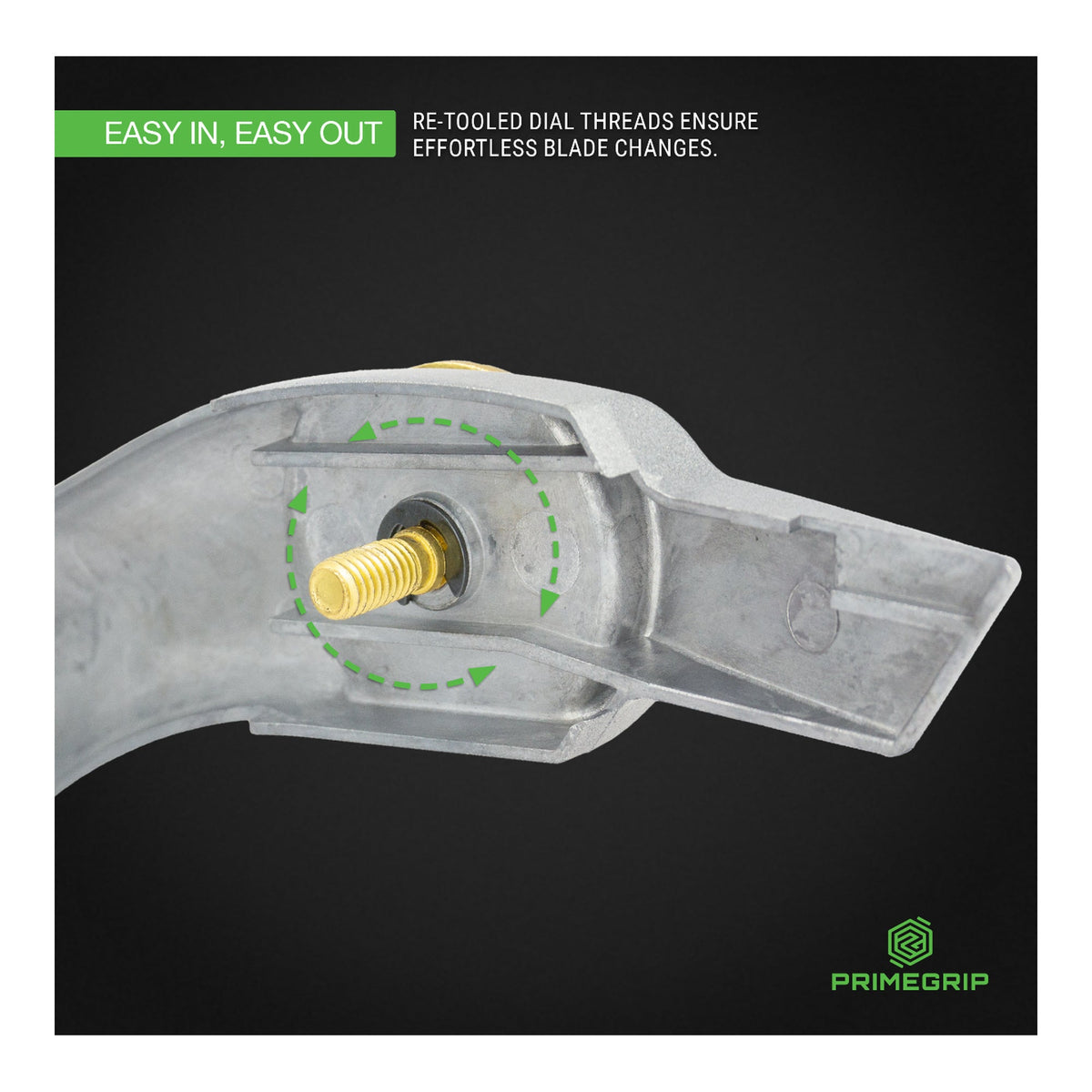 Primegrip 36-274 roofer's knife solid-brass blade-change dial