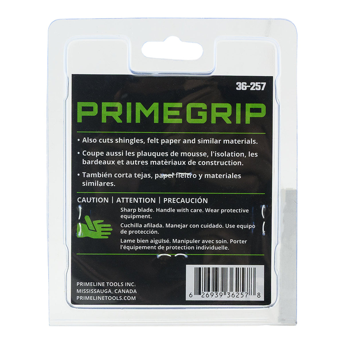 Primegrip 36-257 titanium super hook blades 5-pack, package back