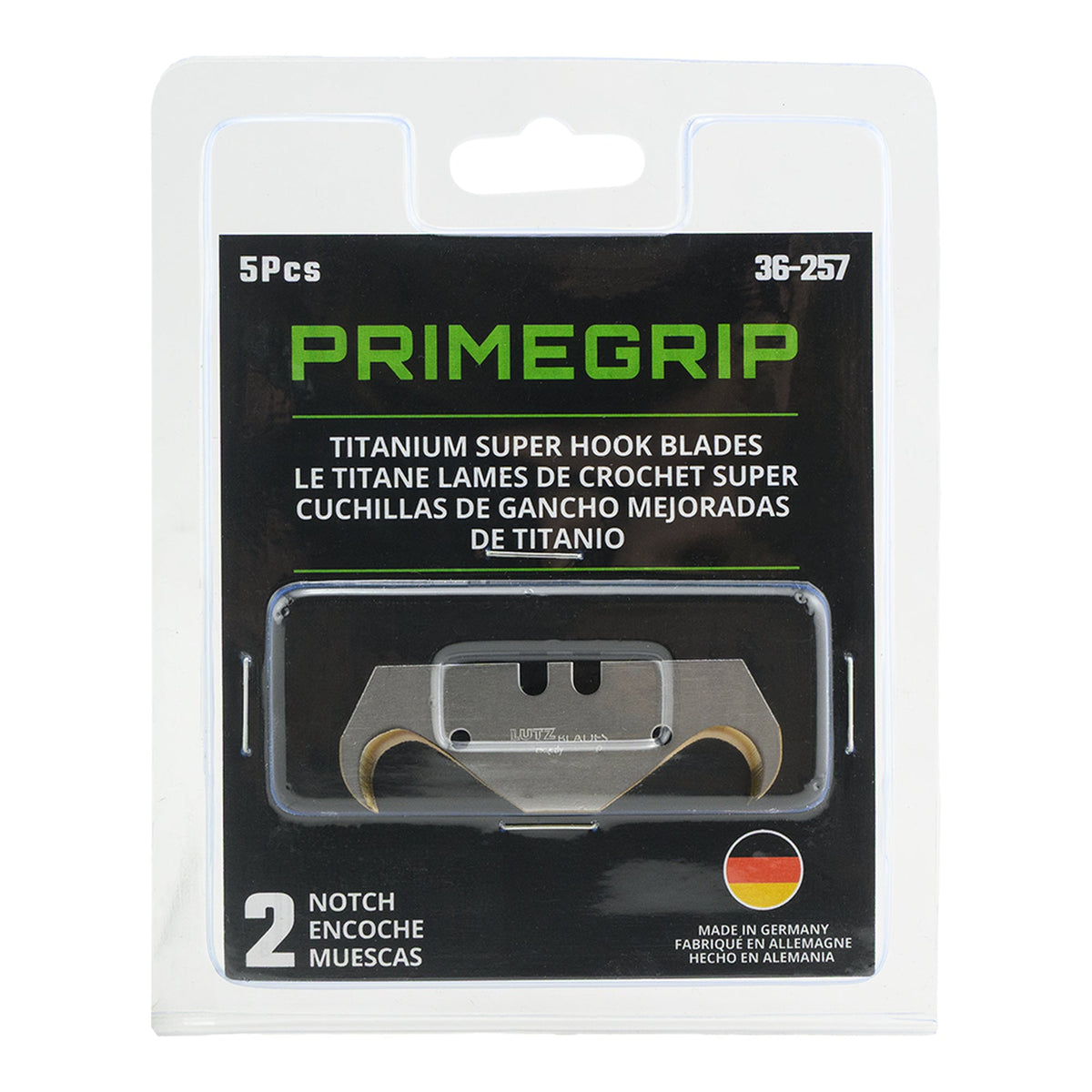 Primegrip 36-257 titanium super hook blades 5-pack, package front