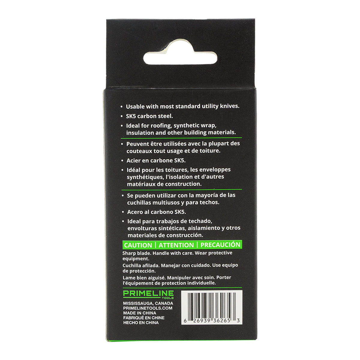 Primegrip 36-265 Econo deep hook blades 100-pack, package back