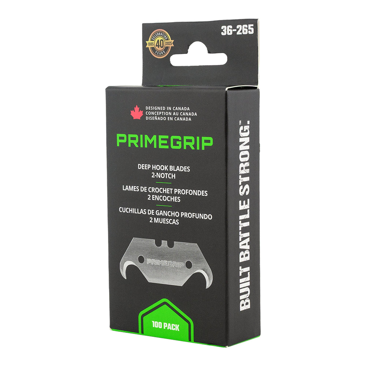 Primegrip 36-265 Econo deep hook blades 100-pack, package front