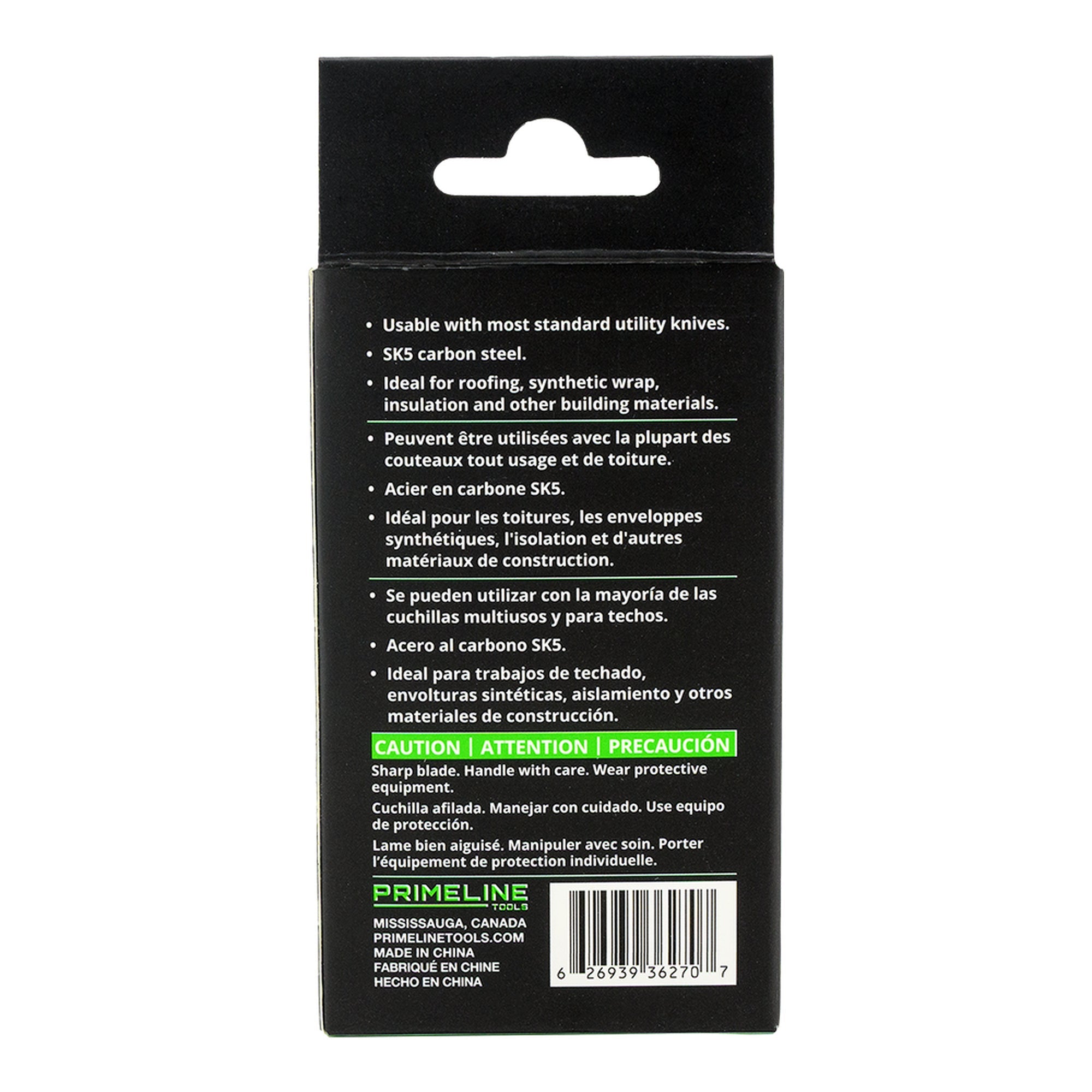 Primegrip 36-270 Econo super hook blades 100-pack, package back