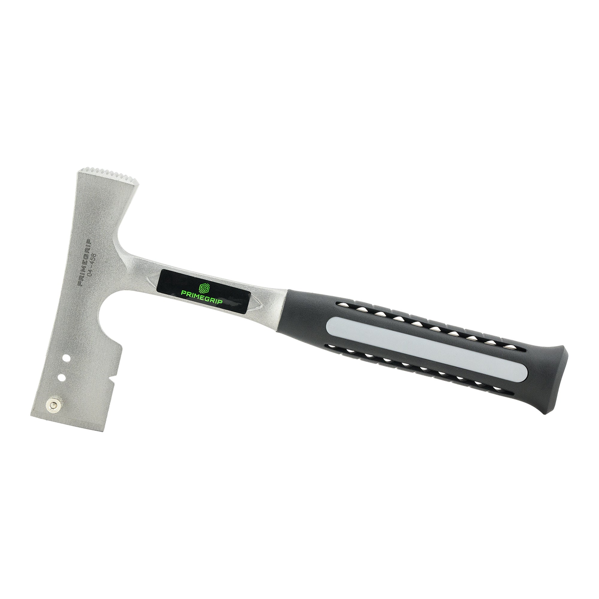 Primegrip 04-458 shingling hatchet with cushion grip, side view