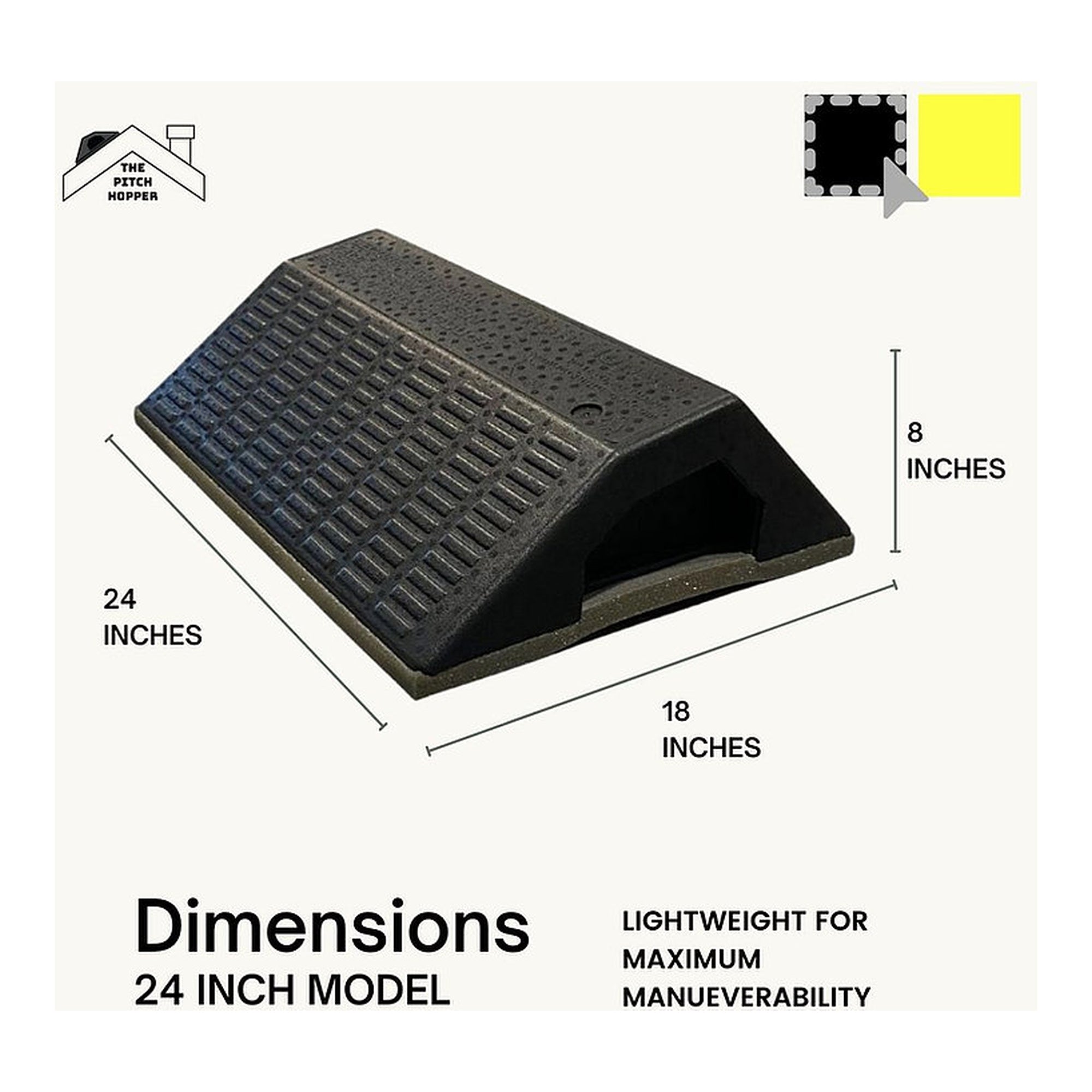 Primegrip 73-350 Pitch Hopper 24 in. dimensions