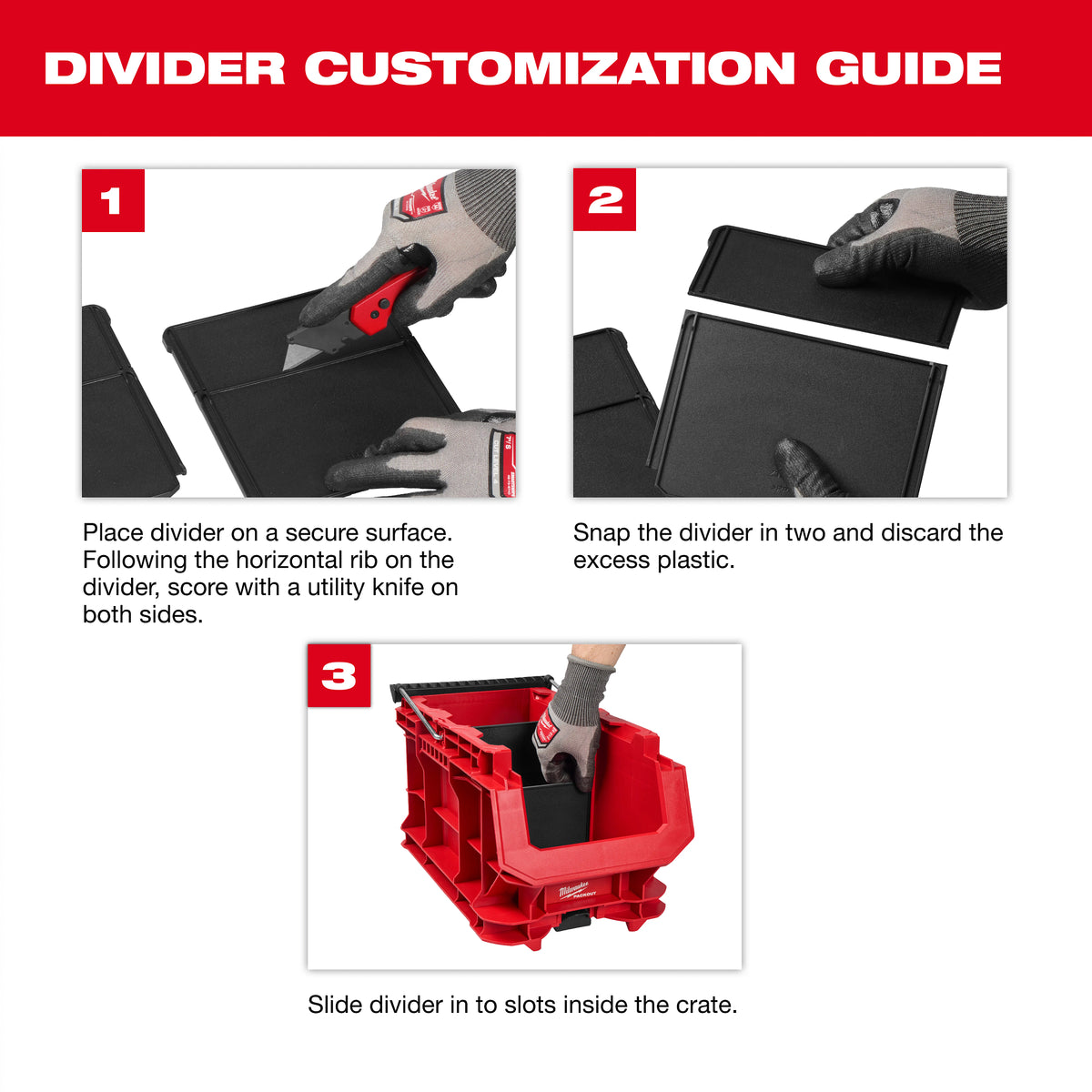 MILWAUKEE 48-22-8437 Packout Tool Box Compact Crate