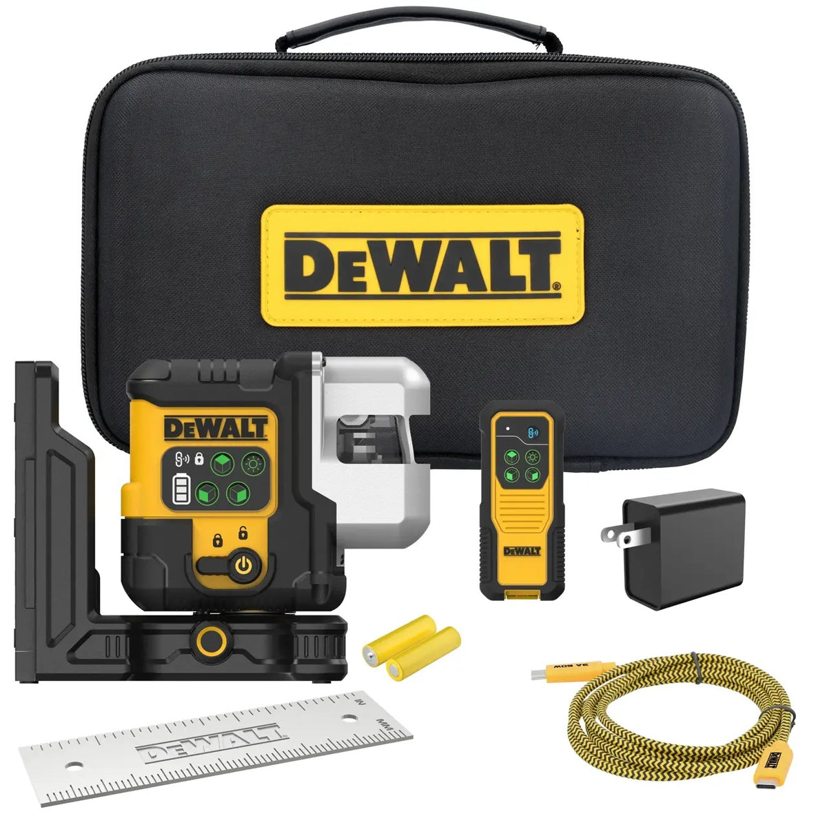 Dewalt DCLE14301G USB 3X180 Green Laser Kit (260FT/33FT)