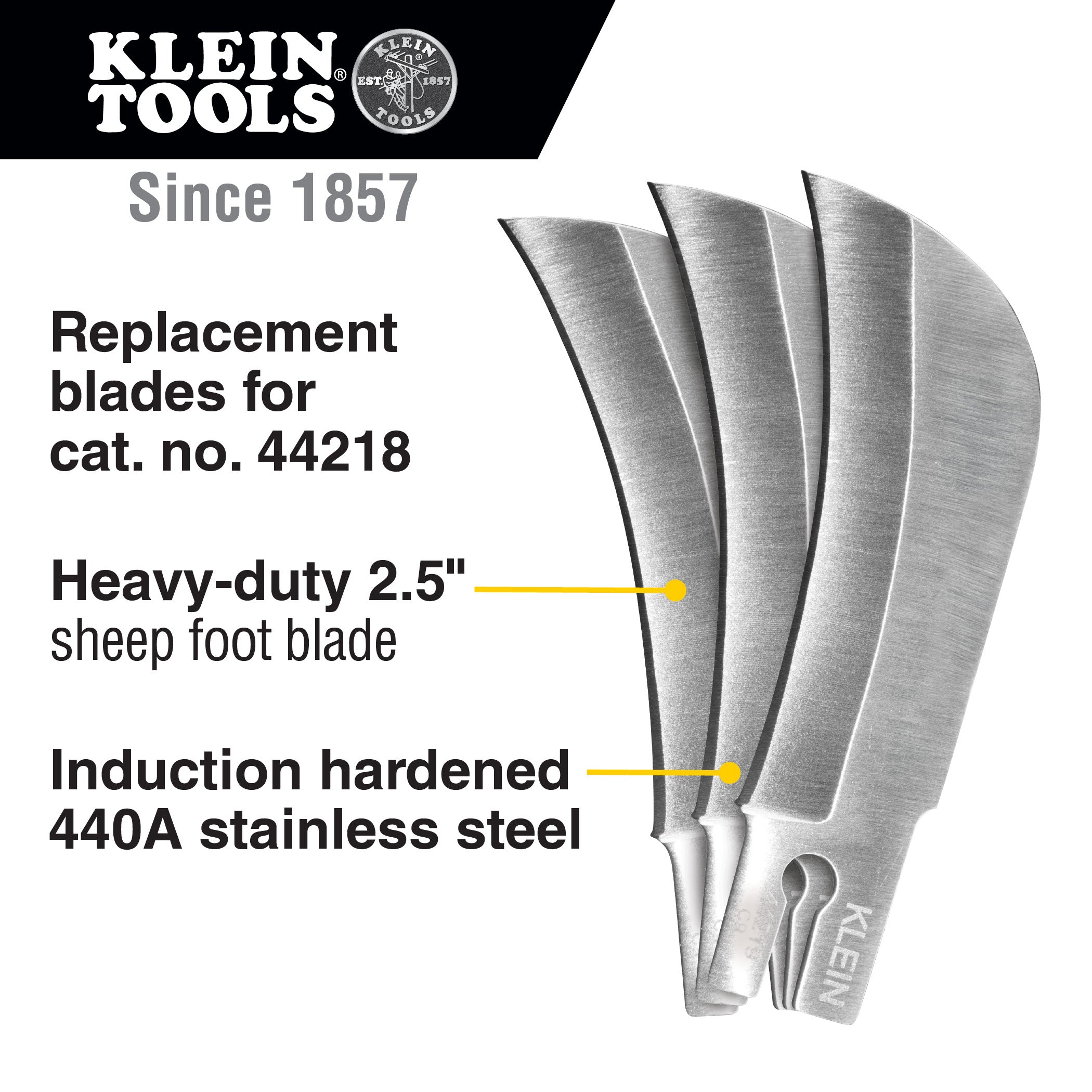 Klein 44219 Replacement Hawkbill Blade For 44218 3-Pack