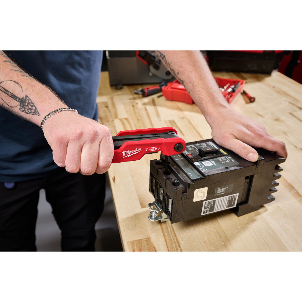 Milwaukee 48-22-2180 11-Key Folding Hey Key Set SAE