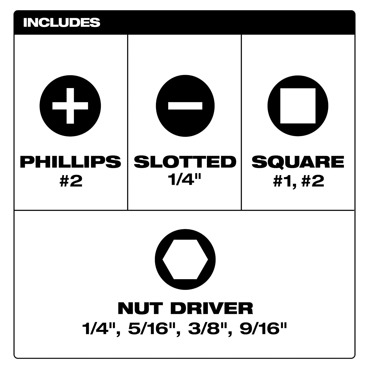 Milwaukee 48-22-2922 8-In-1 Multi-Bit & Nut Driver