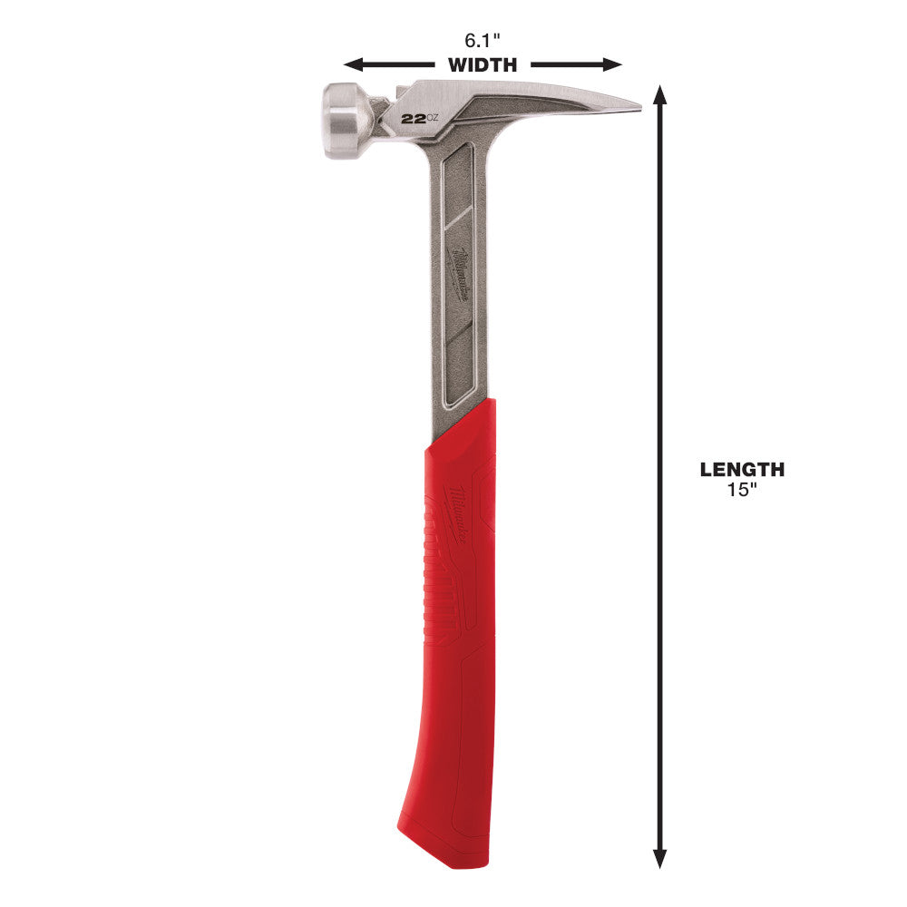 Milwaukee 48-22-9023 Smooth Face Framing Hammer 22oz