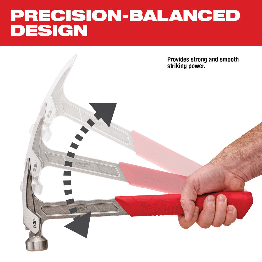 Milwaukee 48-22-9023 Smooth Face Framing Hammer 22oz
