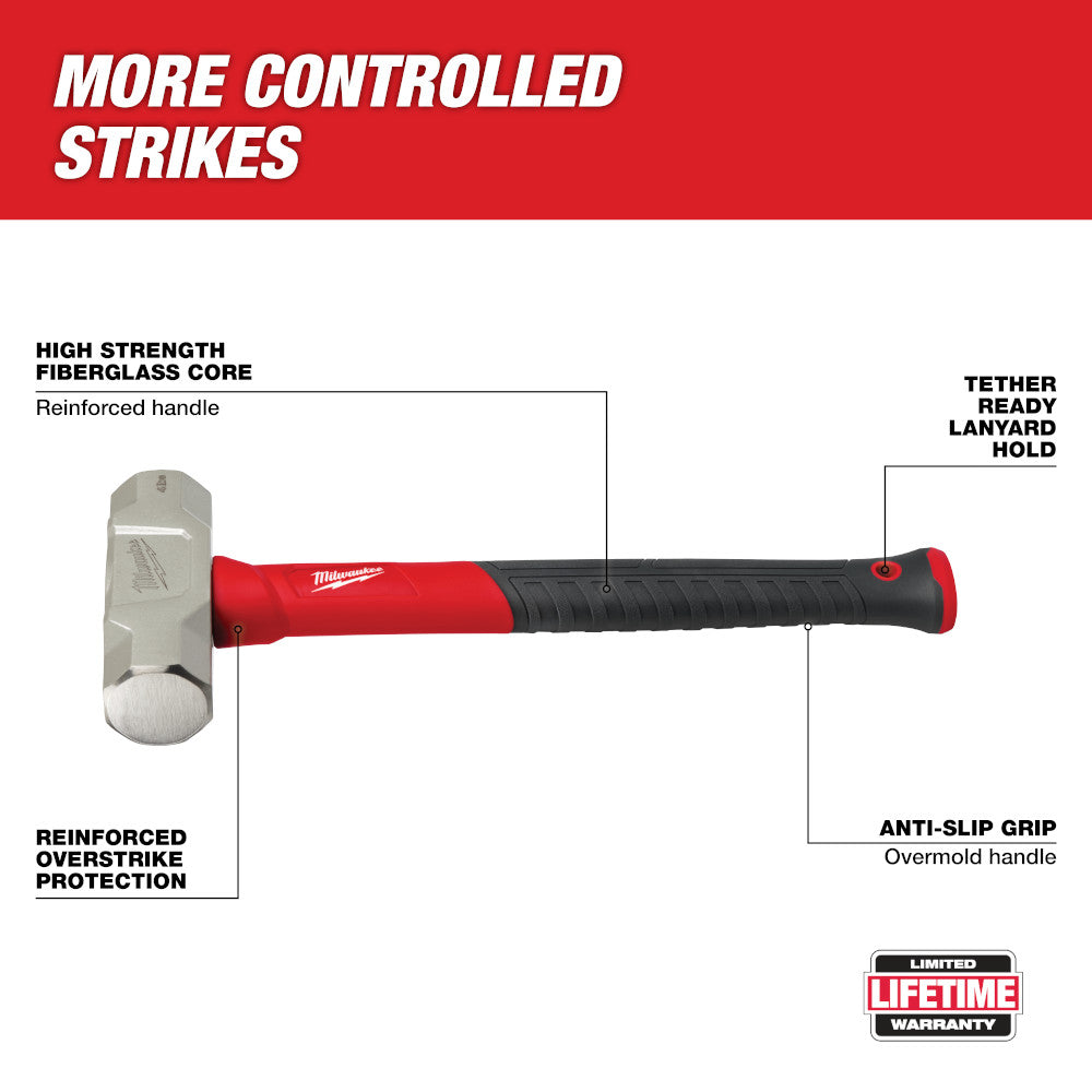 Milwaukee 48-22-9314 Fiberglass Engineer Hammer 4lb