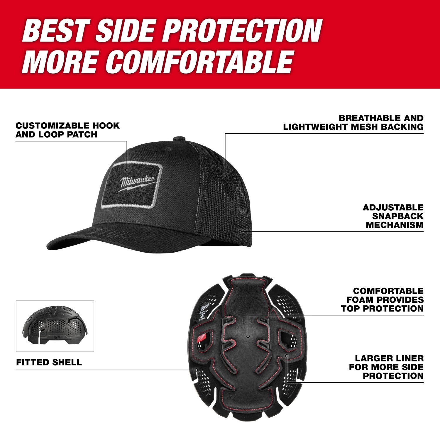 Milwaukee 48-73-1063 Snapback Bump Cap