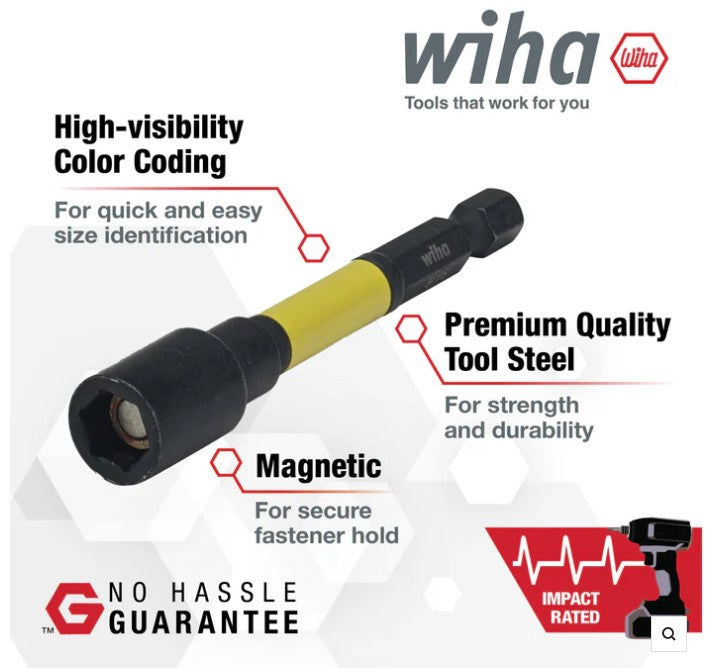 Wiha 5/16 in. Hex Impact Nutsetter 2 pack