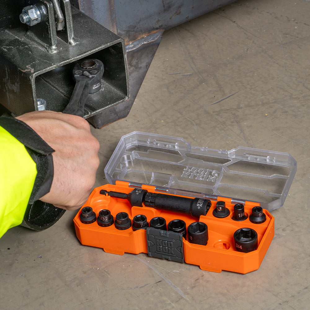 Klein 65400 Knect 3/8 in. Drive Pass Through Socket Set 15-Piece