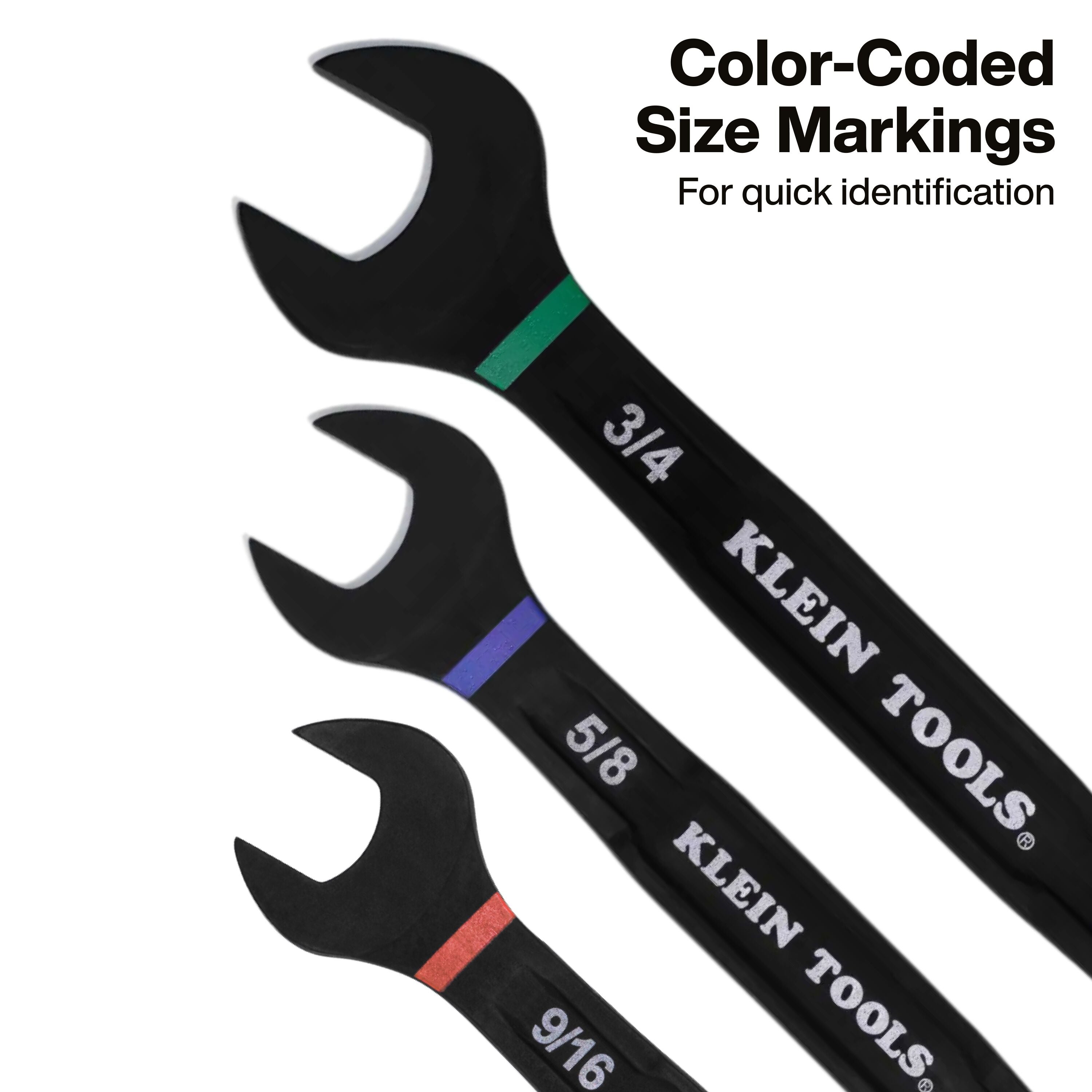 Klein 69508 Ratcheting Combination Slide-Lock Wrench Set SAE 8-Piece