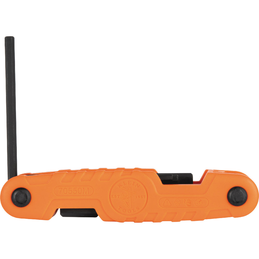 Klein 70550M Pro Folding Hex Key Set 10-Key Metric Sizes