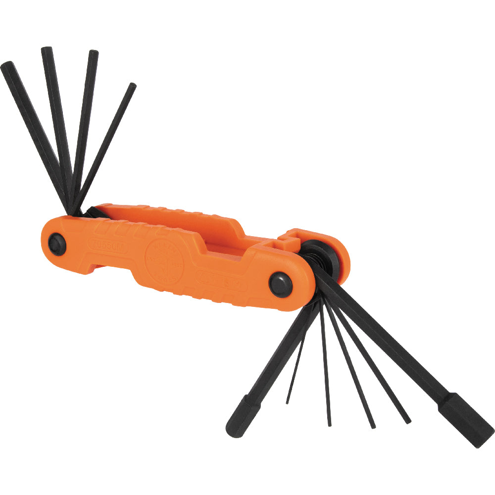 Klein 70550M Pro Folding Hex Key Set 10-Key Metric Sizes