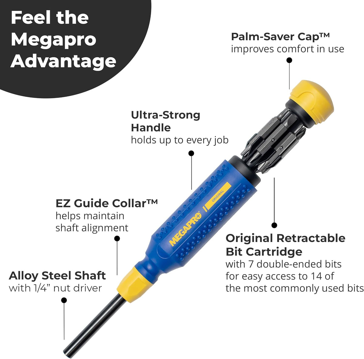 Megapro 80200214 15-In-1 Multi Bit Screwdriver