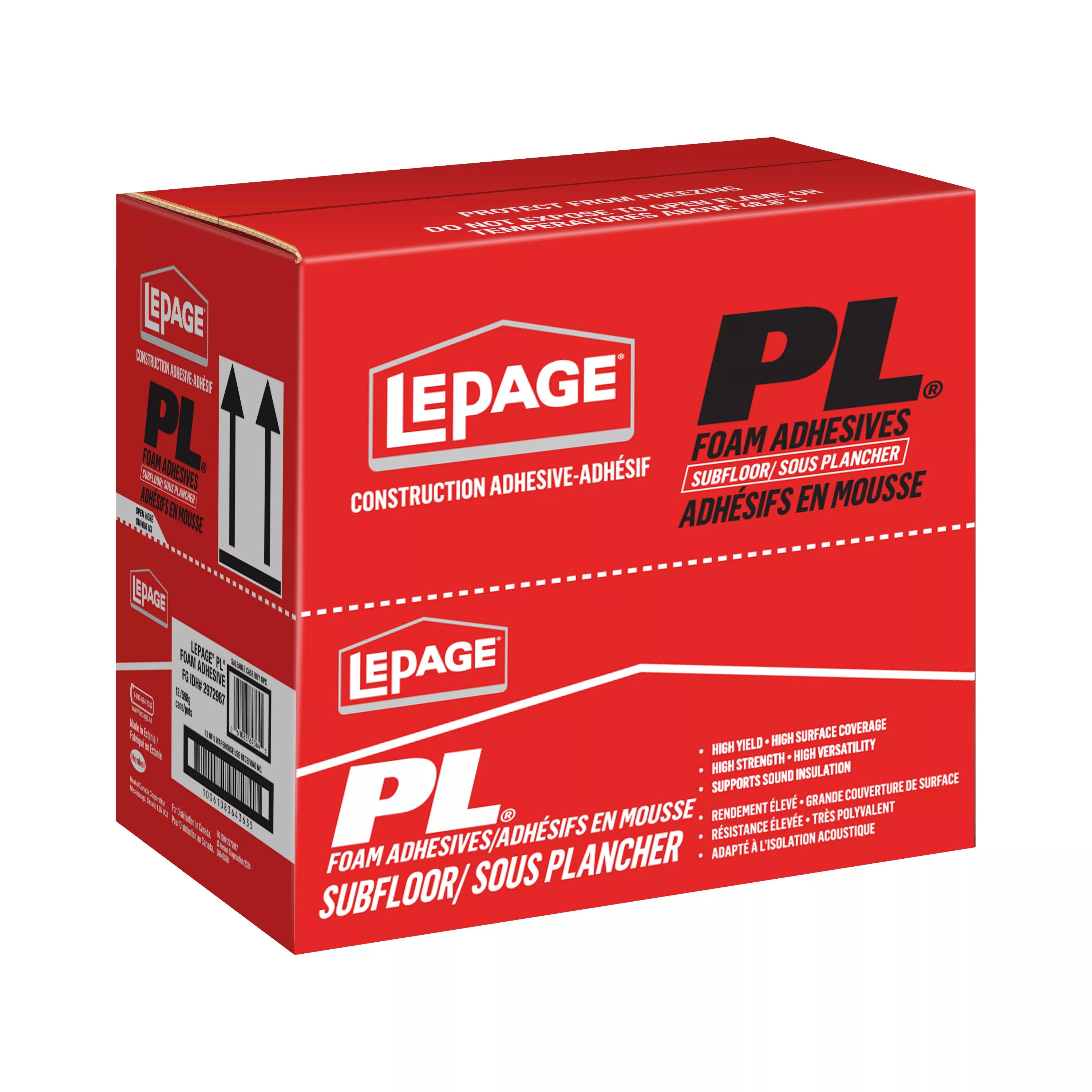 LePage 2972987 PL Subfloor Foam Construction Adhesive 598g/ 21.1oz.