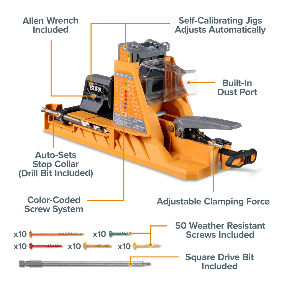 BORA BR-A170201 AUTOMATIC POCKET HOLE JIG