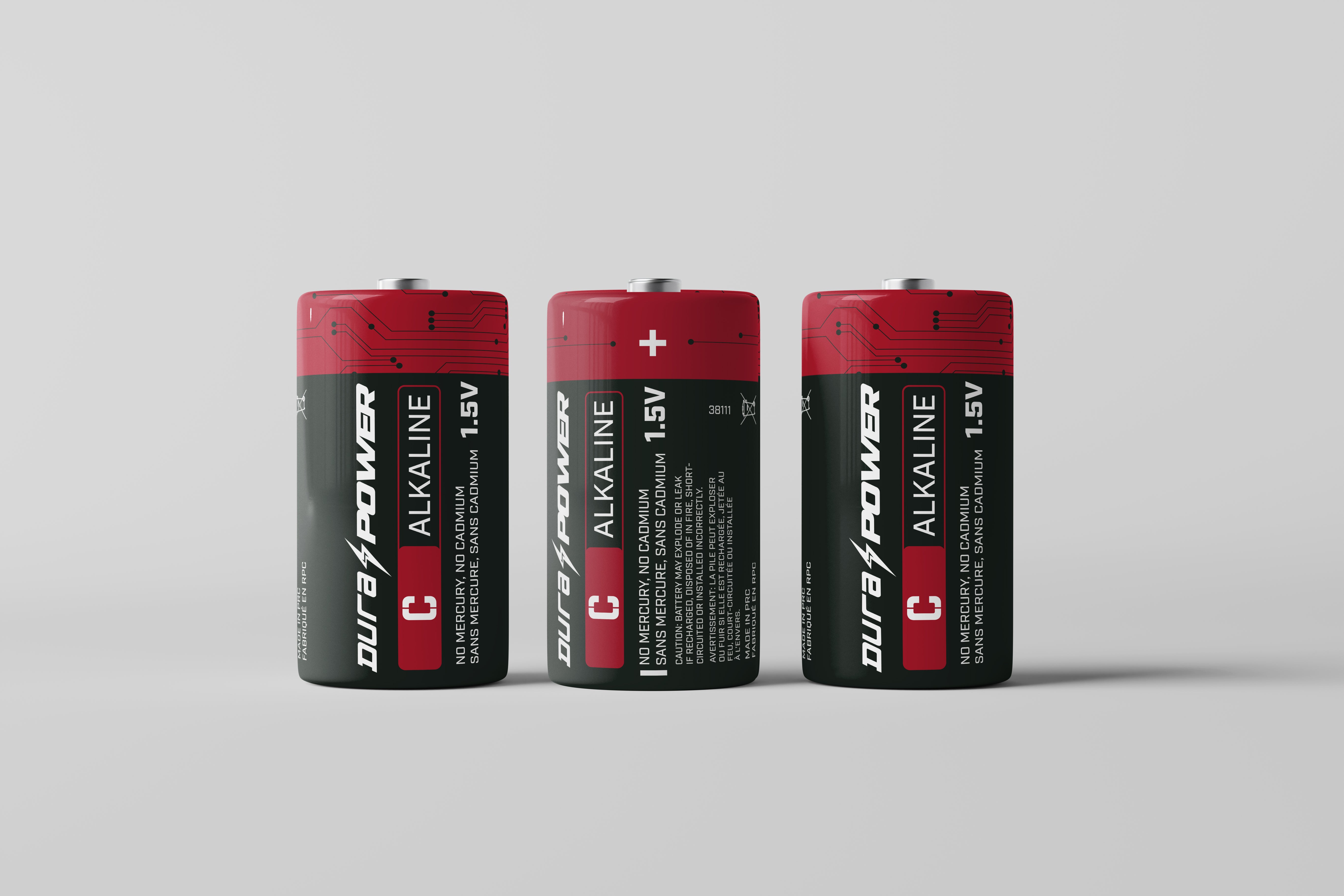 Durapower Alkaline C-Batteries 4 Pk
