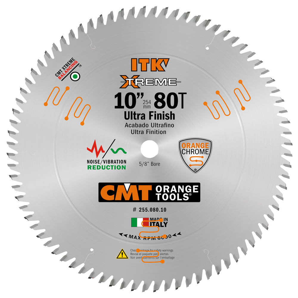 🎁 CMT 255.080.10 ITK XTREME 10-In x 80Teeth Wood Saw Blade for Ultra-Fine Finish Cross Cutting (50% off)