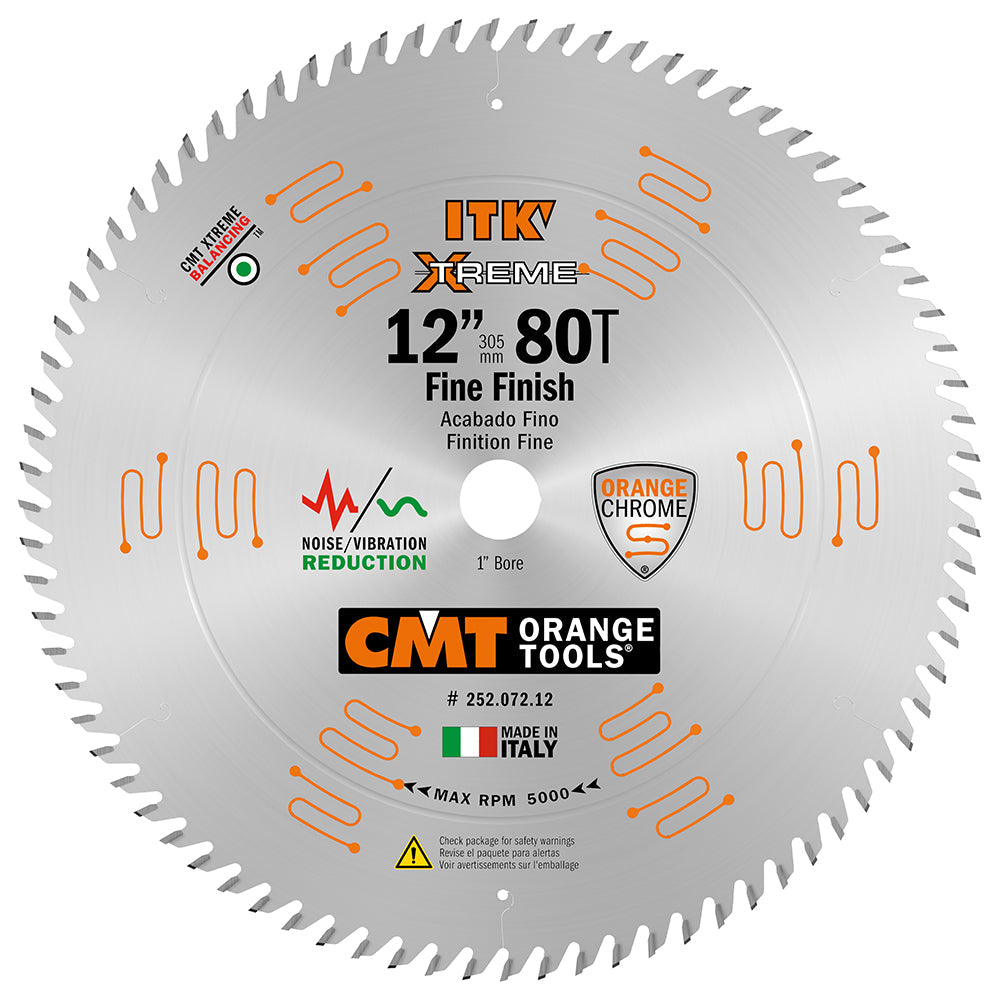 🎁 CMT 252.072.12 ITK EXTREME 12-In x 80Teeth Wood Saw Blade for Fine Finish Cross Cutting (50% off)