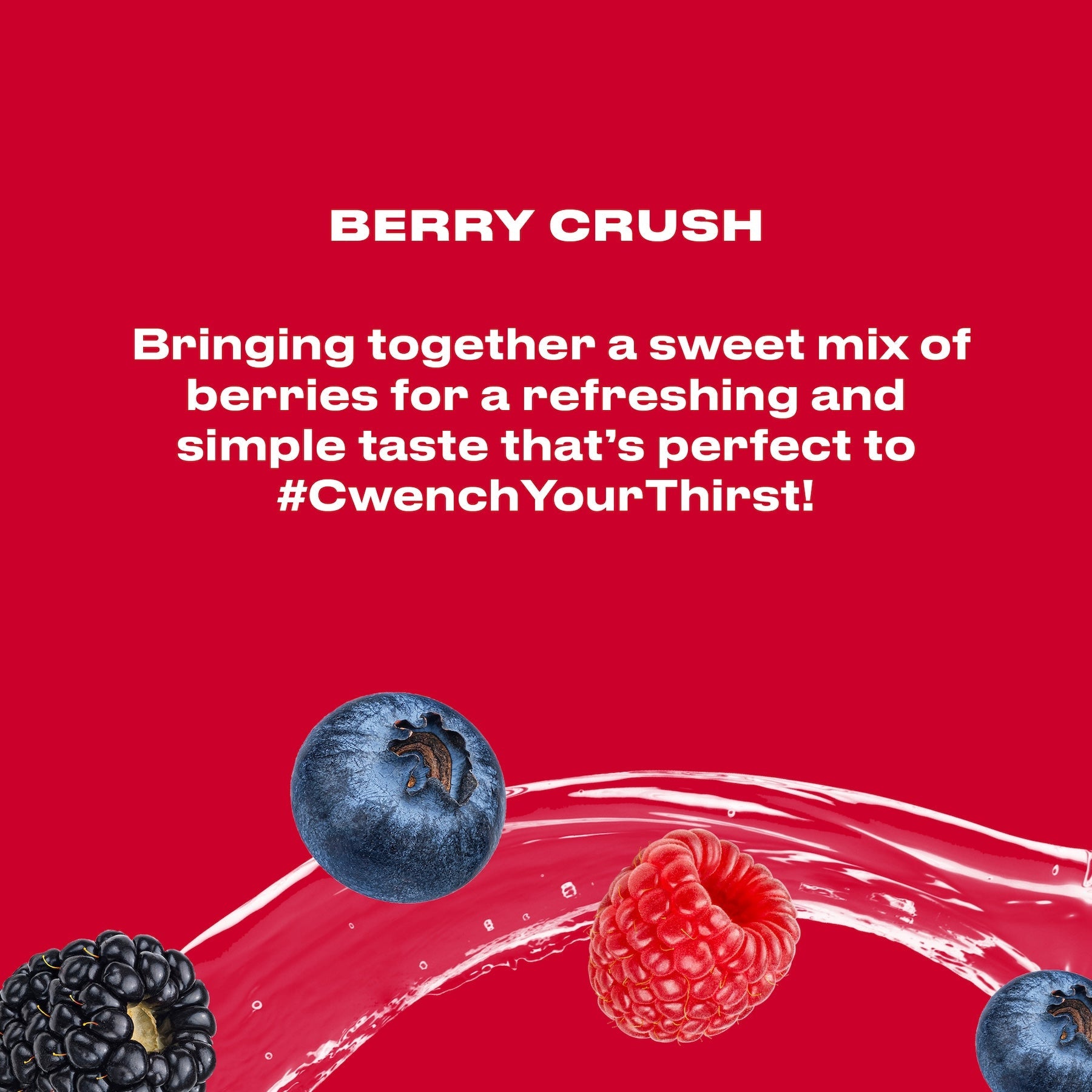 Cwench Berry Crush Electrolyte Sports Drink, 500 mL Cans (12-Pack)