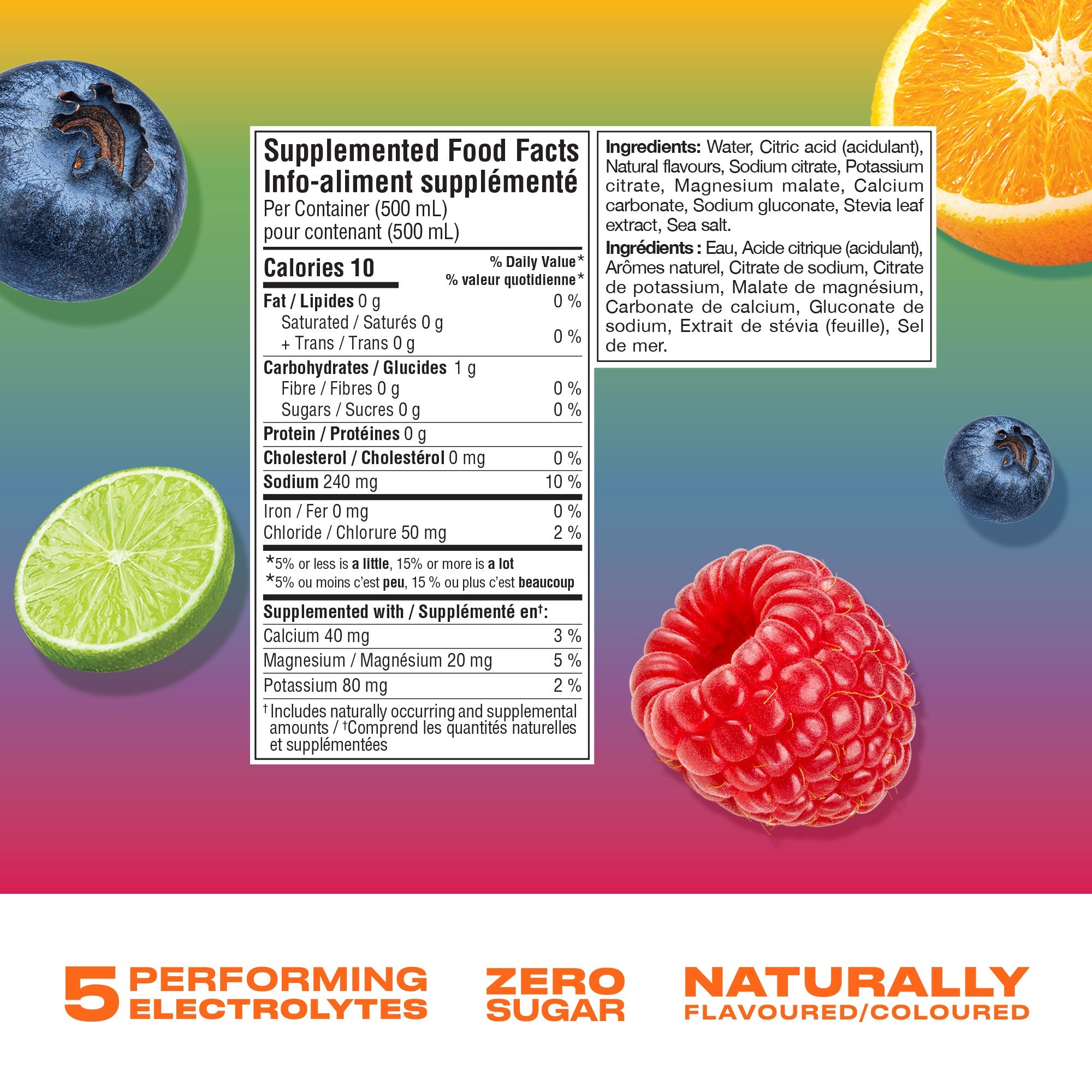 Cwench Rainbow Swirl Electrolyte Sports Drink, 500 mL Cans (12-Pack)