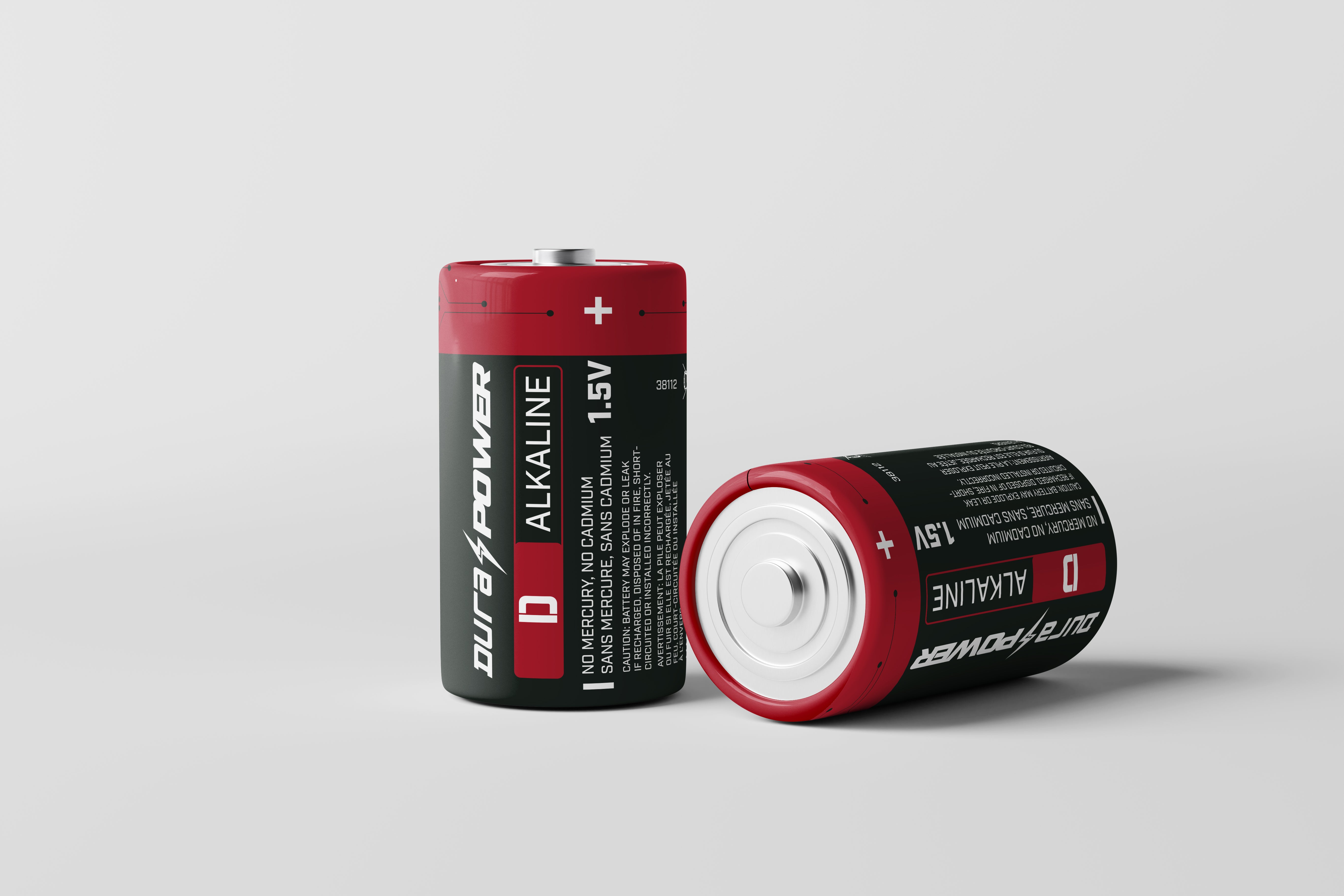 Durapower Alkaline D-Batteries 4 Pk