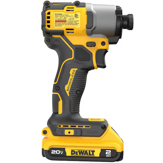 DeWALT DCF840D1 20-Volt MAX Brushless Cordless 1/4 in. Driver Kit