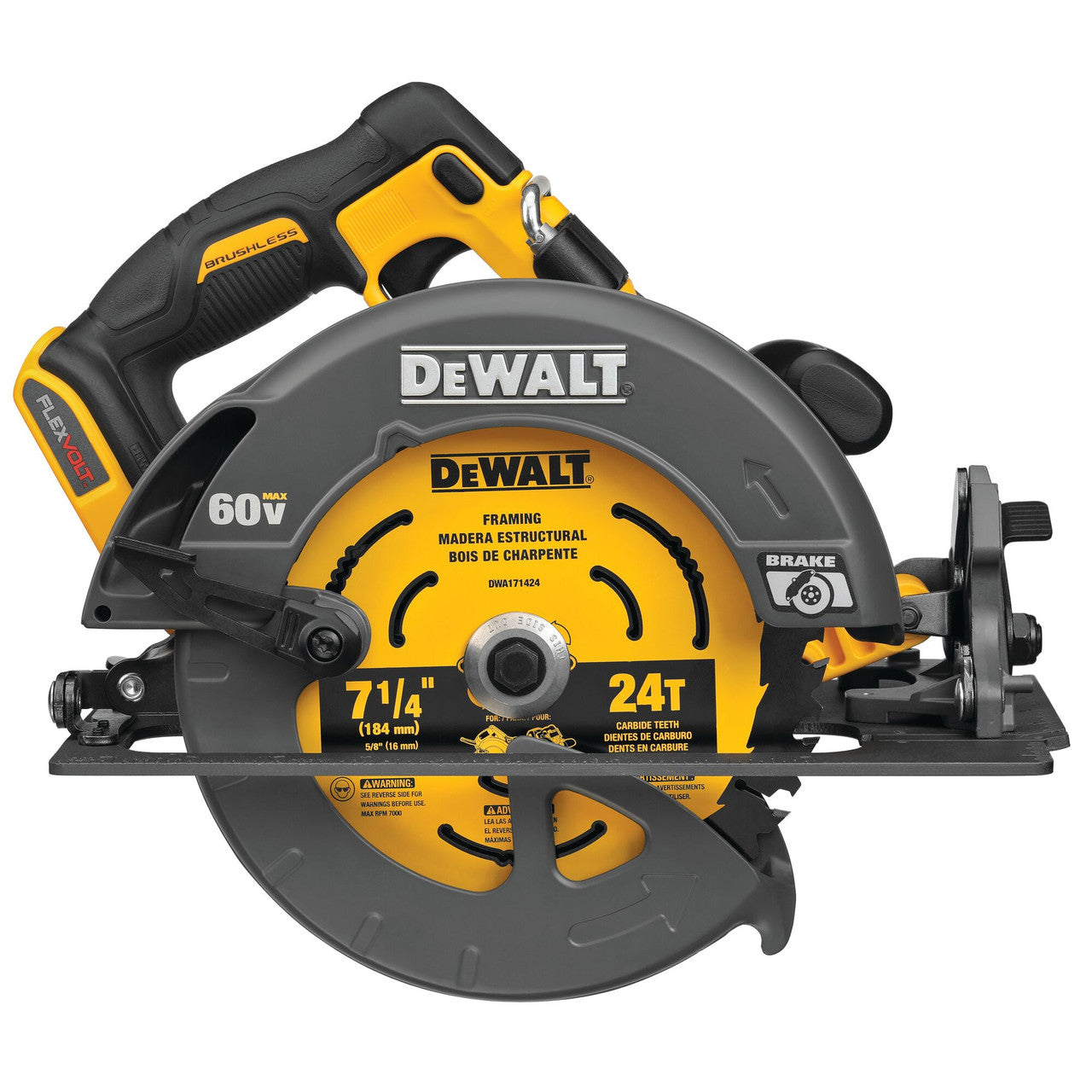 DEWALT DCS578B FLEXVOLT 60-Volt MAX Lithium-Ion 7-1/4 in. Brushless Circular Saw (Tool Only)