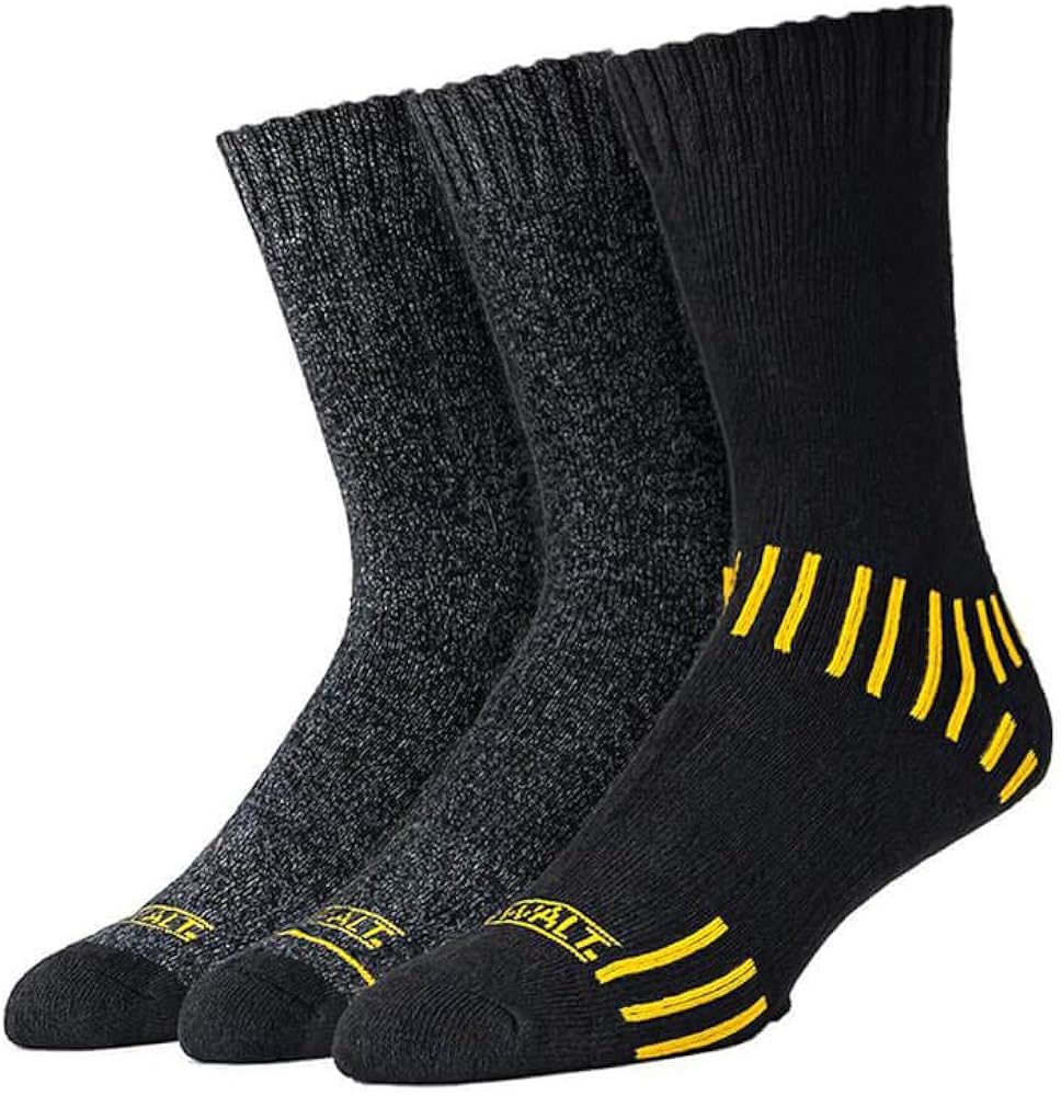 Dewalt Everyday Cotton Blend Work Crew Socks (3-Pack)