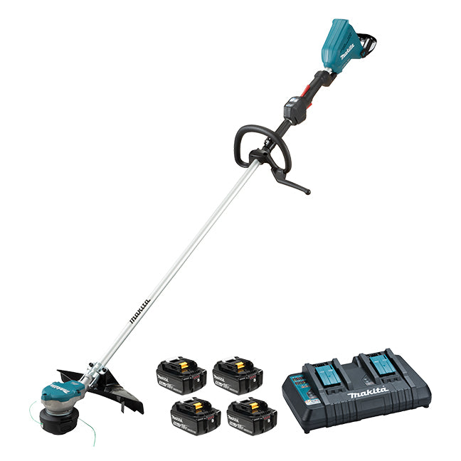 MAKITA DUR368LPT4 36V(18Vx2) LXT BL 15 in. Line Trimmer, 5.0Ah x4 Kit