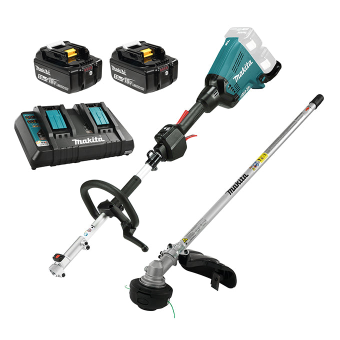 MAKITA DUX60PTM5X 36V(18Vx2) LXT Bl Split Shaft Power Unit w/EM405MP, 5.0Ah x2Kit