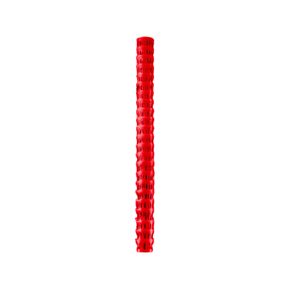 A roll of high-visibility orange safety barrier fence for snow and constuction sites