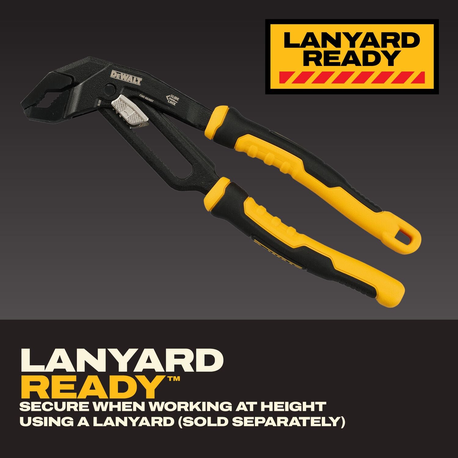 Dewalt DWHT82820 Slide Lock V-Jaw Pliers 8 in.
