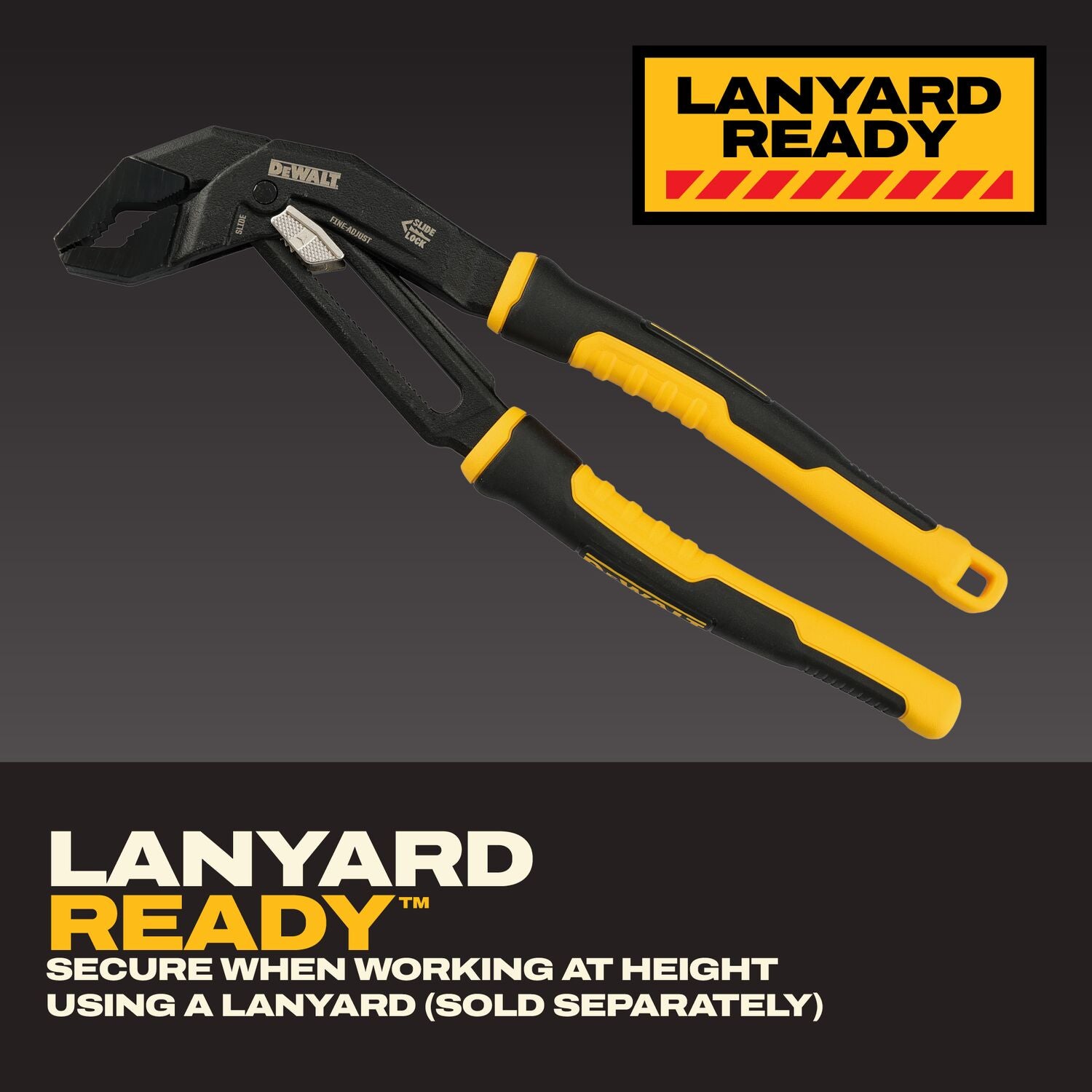 Dewalt DWHT82823 Slide Lock V-Jaw Pliers 12 in.