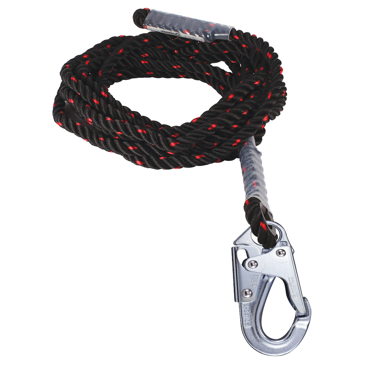 Dynamic FP16EPS50A Polyester Vertical Rope Lifeline W/Snap Hook 50 ft.