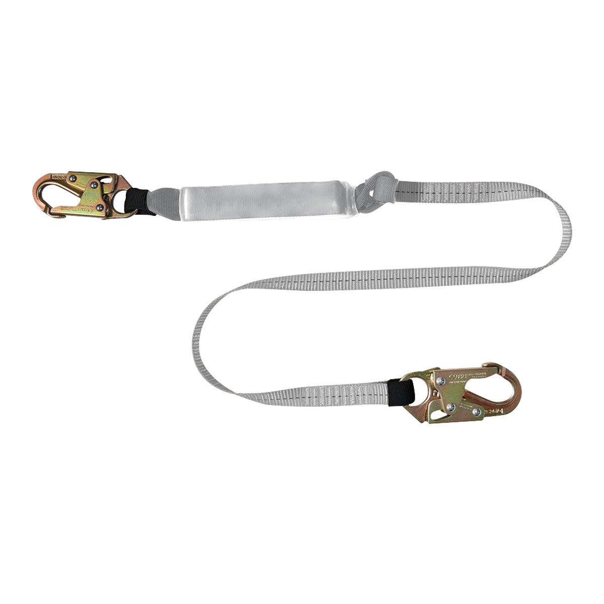 Dynamic FPY73311/6 Single Leg Fixed Lanyard W/Energy Absorber & Snap Hook 6 ft.