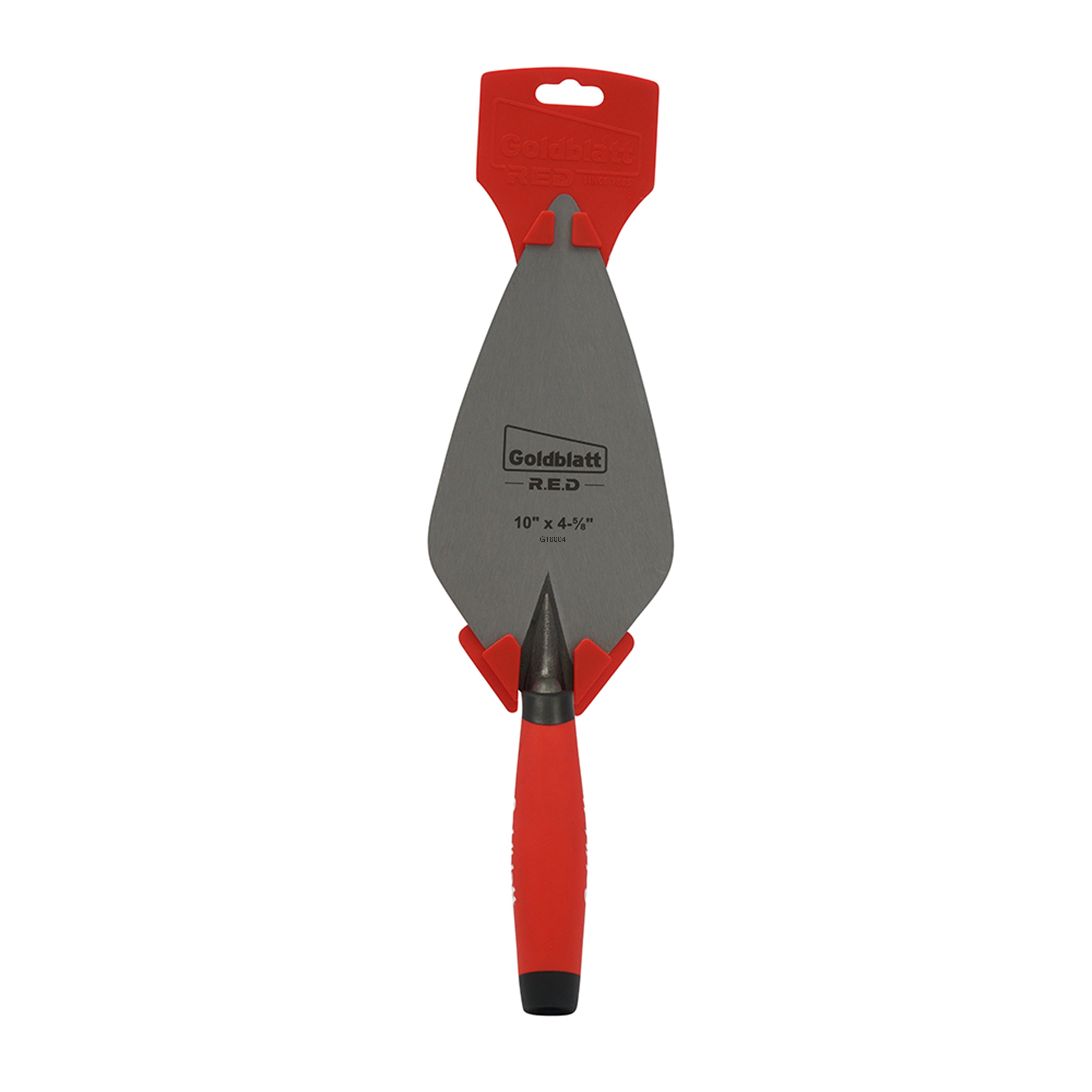 Goldblatt Red One-Piece London Trowel 10in. x 4-5/8in.