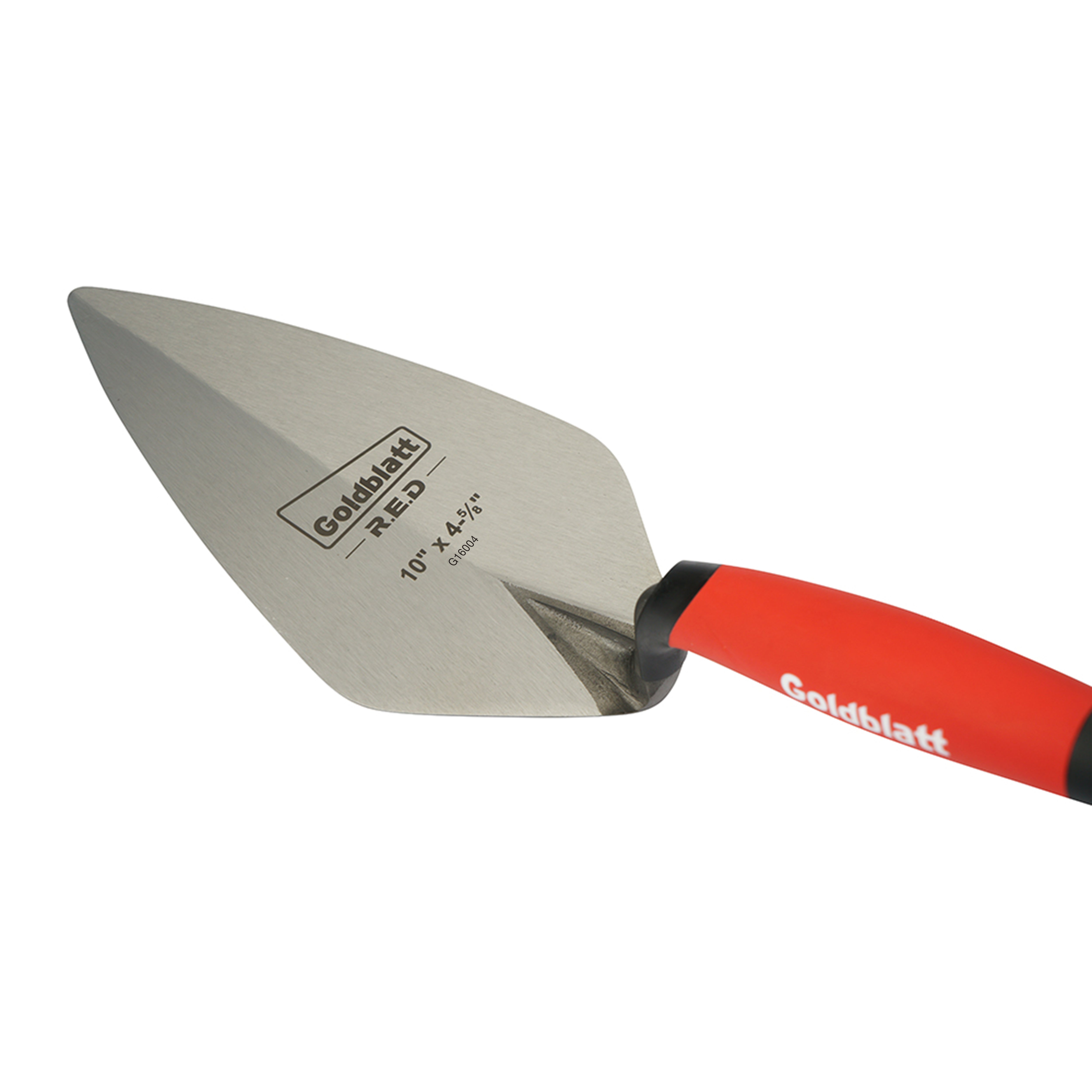 Goldblatt Red One-Piece London Trowel 10in. x 4-5/8in.