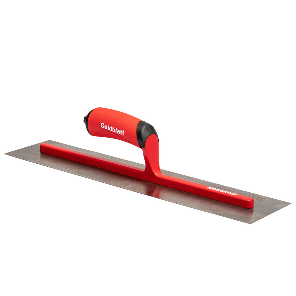 Goldblatt Red Stainless Steel Finishing Trowel W/Soft Grip 18in. x 4in.